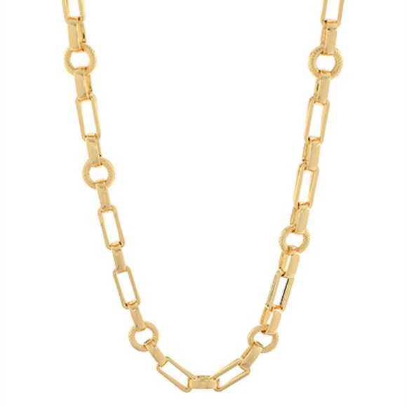 Oval & Ring Chain Necklace